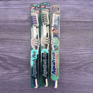 3 LOT VTG 2000 Aqua Fresh Flex Toothbrush Soft/Medium Multi-Angle Toothbrush NOS